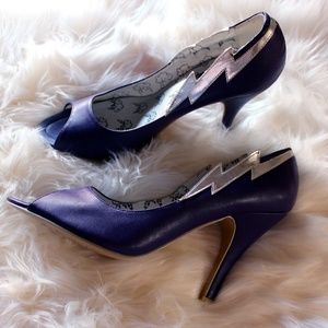 NWOT Iron Fist Purple Peep Toe Heel